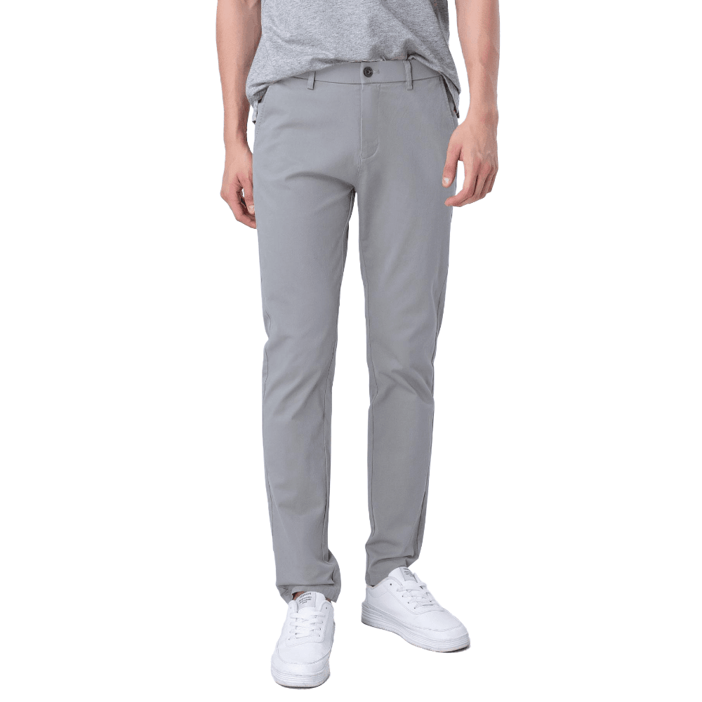 Plaid&Plain Iron Grey Men’s Slim Fit Chinos | Men’s Tapered Chino Pants - Plaid&Plain-8801-Iron Grey-27X28