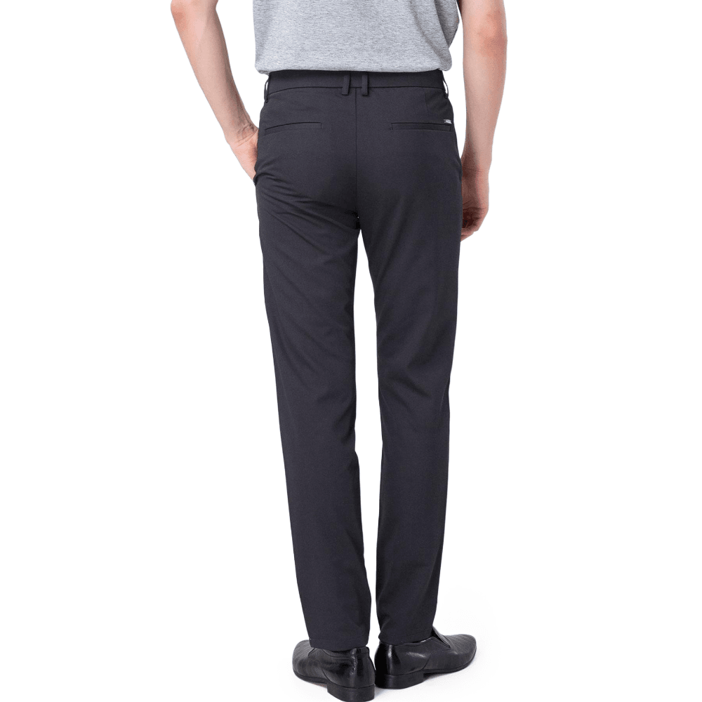 Plaid&Plain Charcoal Men’s Slim - Fit Dress Pants | Stretch Dress Pants - Plaid&Plain-8101-Charcoal-27X28