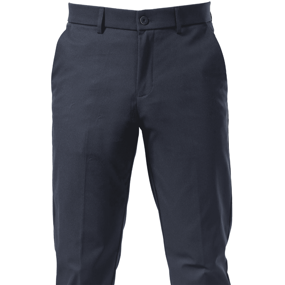 Plaid&Plain Navy Blue Men's Dress Pants | Slim Fit Stretch Comfy Dress Pants - Plaid&Plain-8802-Navy Blue-28x28