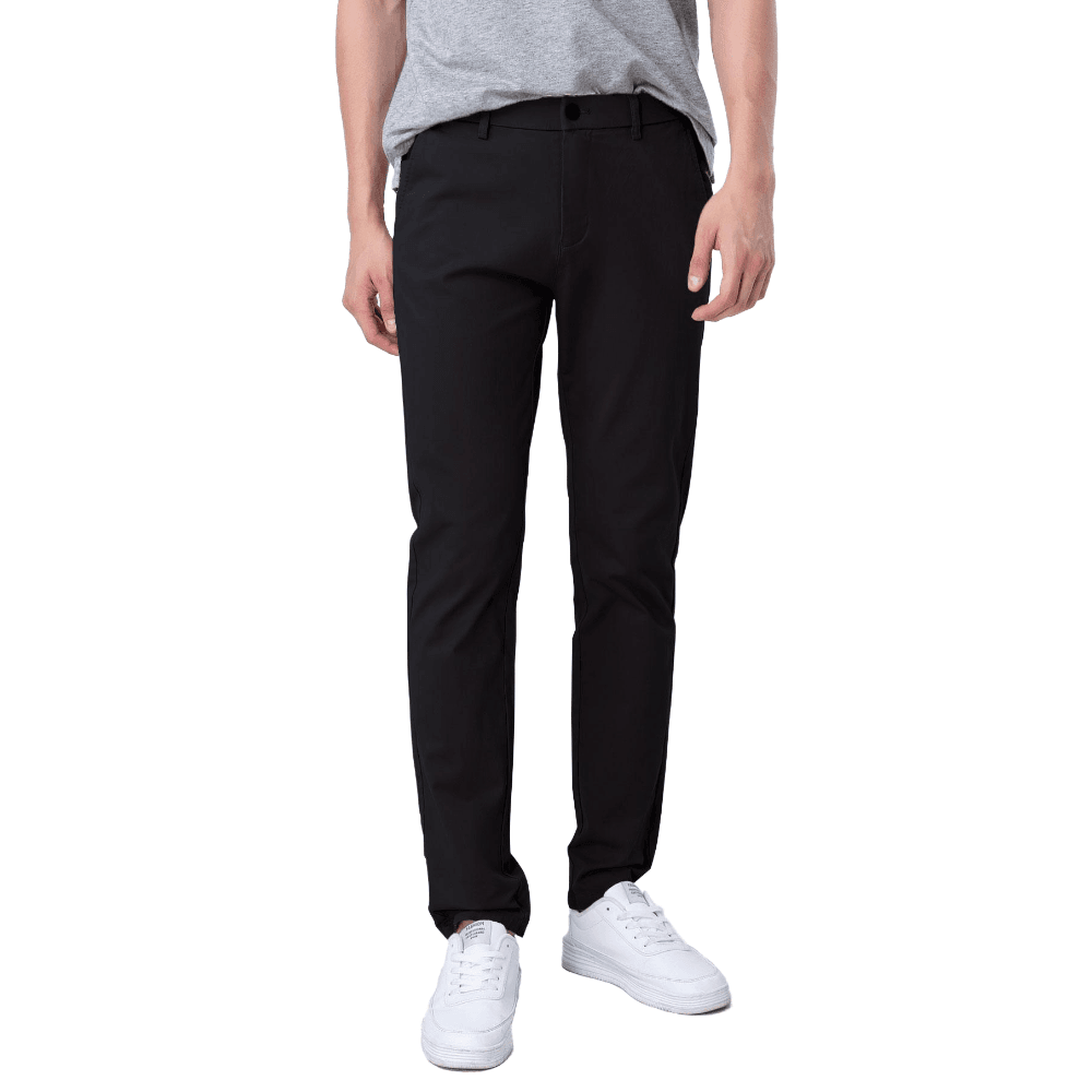 Plaid&Plain Black Men’s Slim - Fit Chinos| Men’s Tapered Chino Pants - Plaid&Plain-8801-Black-27X28