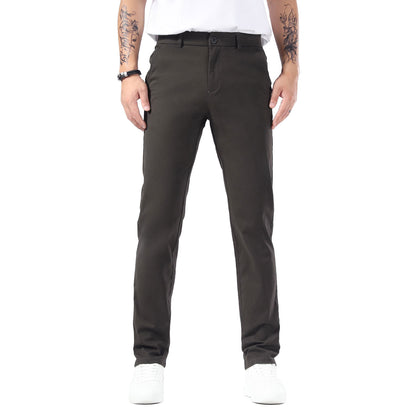 Plaid&Plain Charcoal Men’s Slim - Fit Chinos| Men’s Tapered Chino Pants