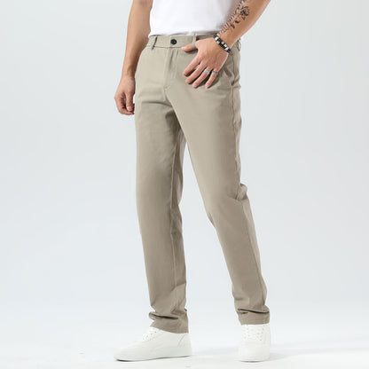 Plaid&Plain Taupe Men’s Slim Fit Chinos | Men’s Tapered Chino Pants