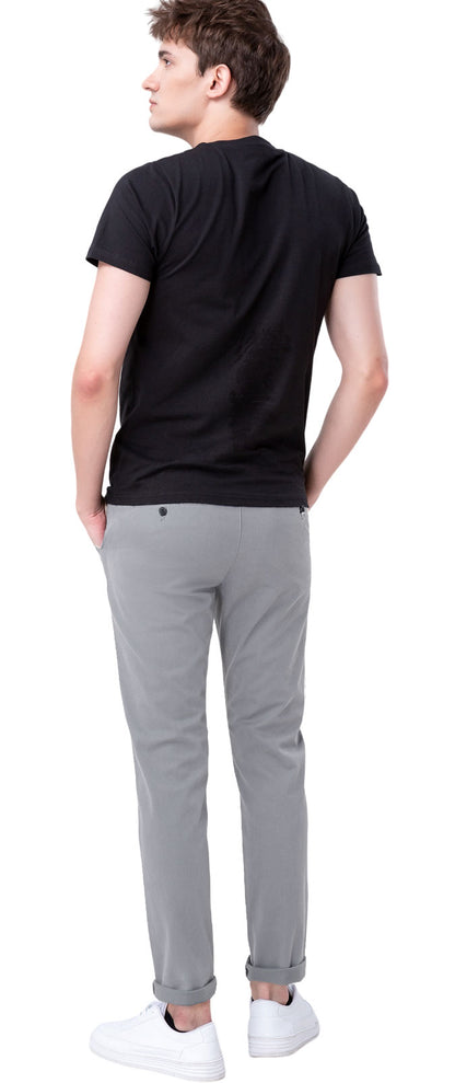 Plaid&Plain Iron Grey Men’s Slim Fit Chinos | Men’s Tapered Chino Pants