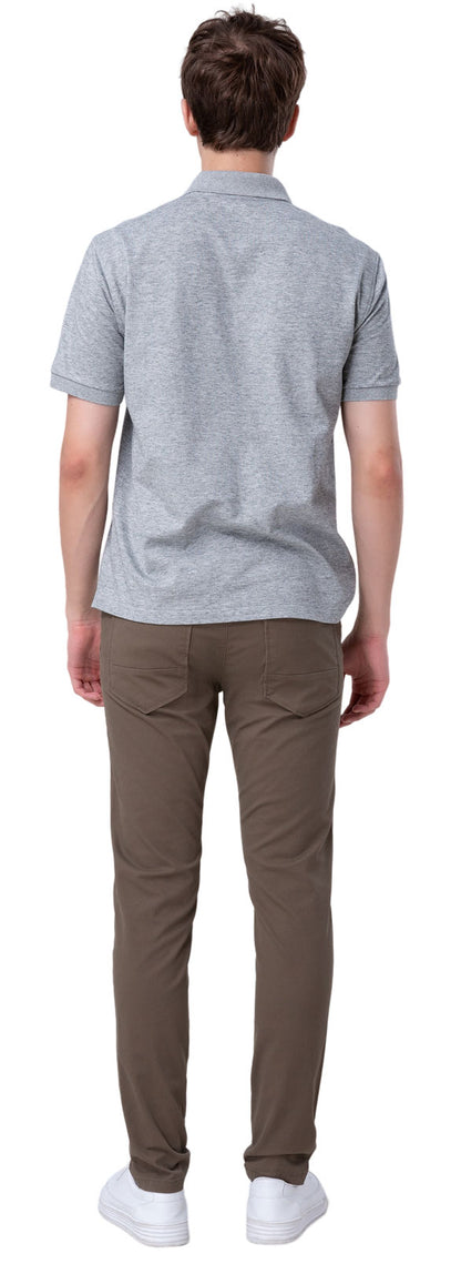 Plaid&Plain Men's Burly Wood Skinny Chinos | Slacks Tapered Trousers Suit Pants