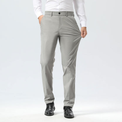 Plaid&Plain Iron Grey Men's Dress Pants | Slim Fit Stretch Comfy Dress Pants