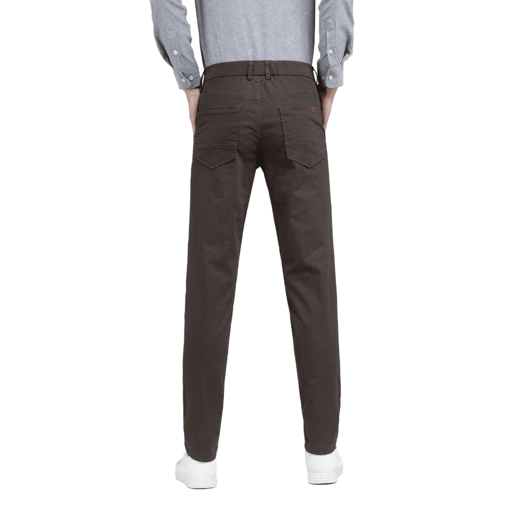 Plaid&Plain Men's Charcoal Skinny Chinos | Slacks Tapered Trousers Suit Pants - Plaid&Plain-819-Charcoal-27X28