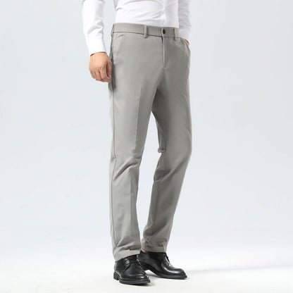 Plaid&Plain Iron Grey Men's Dress Pants | Slim Fit Stretch Comfy Dress Pants