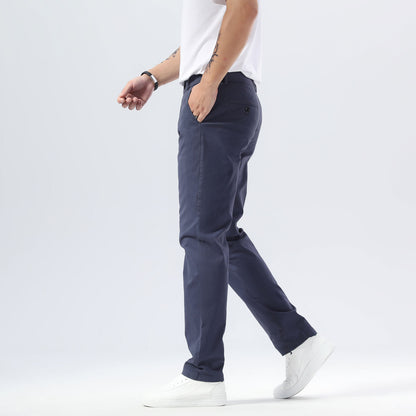 Plaid&Plain Pacific Blue Men’s Slim Fit Chinos | Men’s Tapered Chino Pants