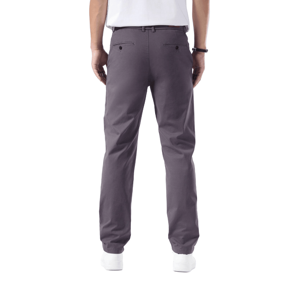 Plaid&Plain Grey Men’s Slim - Fit Chinos| Men’s Tapered Chino Pants - Plaid&Plain-8801-Grey-27X28