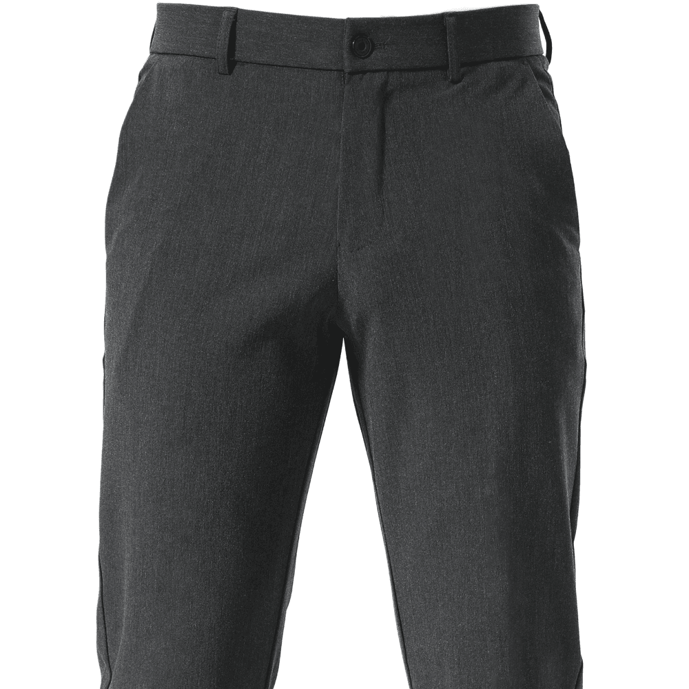 Plaid&Plain Dark Heather Grey Men’s Slim - Fit Dress Pants | Stretch Dress Pants - Plaid&Plain-8101-Dark Heather Grey-27X28