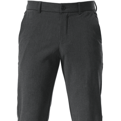 Plaid&Plain Dark Heather Grey Men’s Slim - Fit Dress Pants | Stretch Dress Pants - Plaid&Plain-8101-Dark Heather Grey-27X28