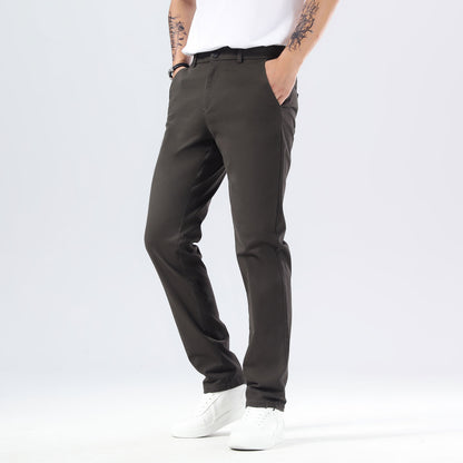 Plaid&Plain Charcoal Men’s Slim - Fit Chinos| Men’s Tapered Chino Pants