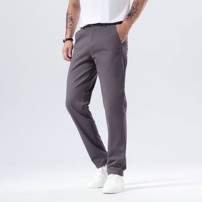 Plaid&Plain Grey Men’s Slim - Fit Chinos| Men’s Tapered Chino Pants