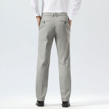 Plaid&Plain Iron Grey Men's Dress Pants | Slim Fit Stretch Comfy Dress Pants
