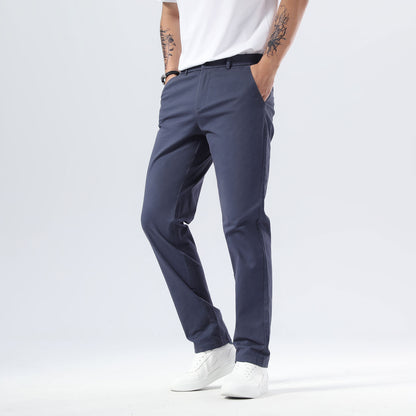 Plaid&Plain Pacific Blue Men’s Slim Fit Chinos | Men’s Tapered Chino Pants