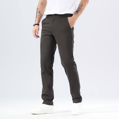 Plaid&Plain Charcoal Men’s Slim - Fit Chinos| Men’s Tapered Chino Pants