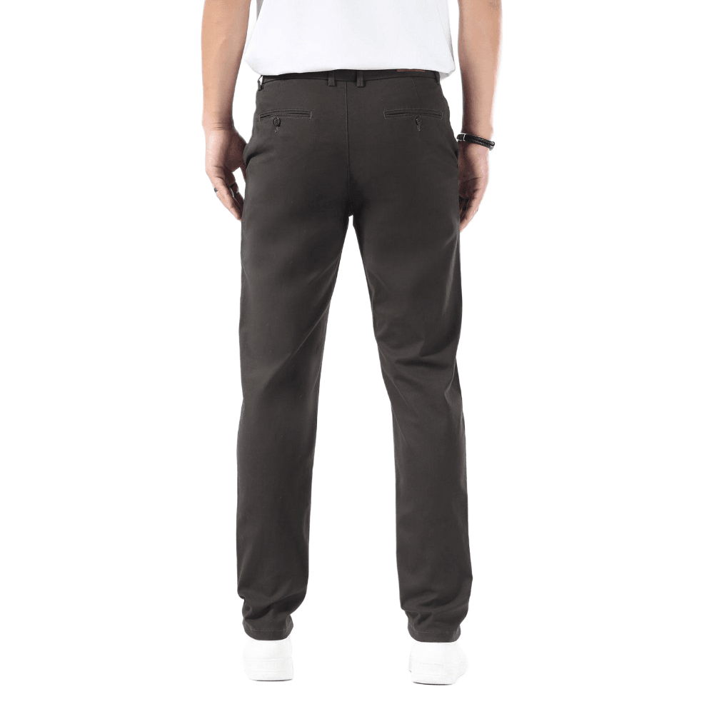 Plaid&Plain Charcoal Men’s Slim - Fit Chinos| Men’s Tapered Chino Pants - Plaid&Plain-8801-Charcoal-27X28