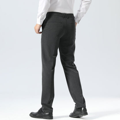 Plaid&Plain Dark Heather Grey Men’s Slim - Fit Dress Pants | Stretch Dress Pants