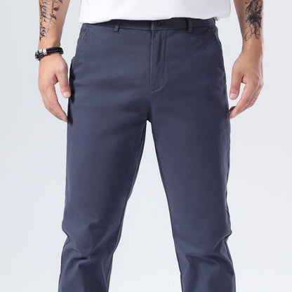 Plaid&Plain Pacific Blue Men’s Slim Fit Chinos | Men’s Tapered Chino Pants