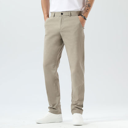 Plaid&Plain Taupe Men’s Slim Fit Chinos | Men’s Tapered Chino Pants