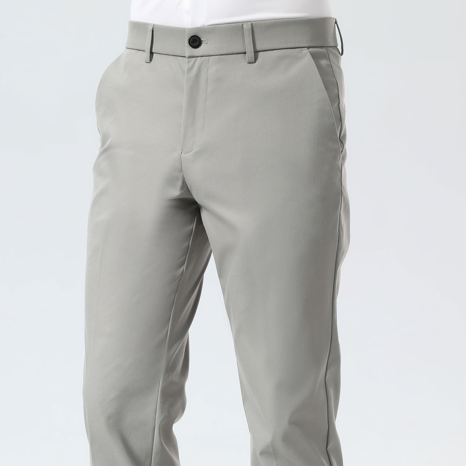 Plaid&Plain Iron Grey Men's Dress Pants | Slim Fit Stretch Comfy Dress Pants