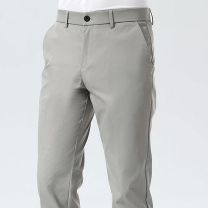Plaid&Plain Iron Grey Men's Dress Pants | Slim Fit Stretch Comfy Dress Pants