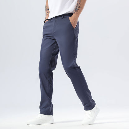 Plaid&Plain Pacific Blue Men’s Slim Fit Chinos | Men’s Tapered Chino Pants