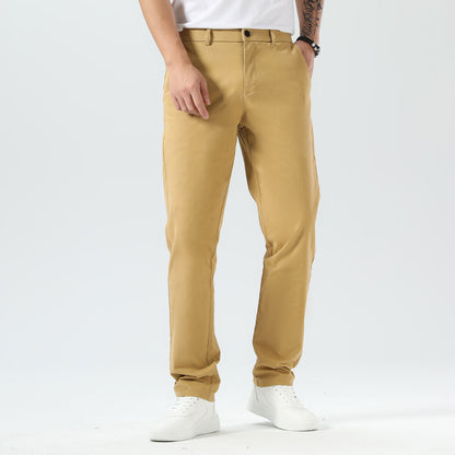 Plaid&Plain Khaki Men’s Slim Fit Chinos| Men’s Tapered Chino Pants