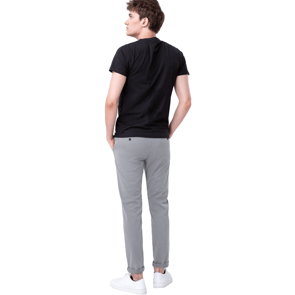 Plaid&Plain Iron Grey Men’s Slim Fit Chinos | Men’s Tapered Chino Pants - Plaid&Plain-8801-Iron Grey-27X28