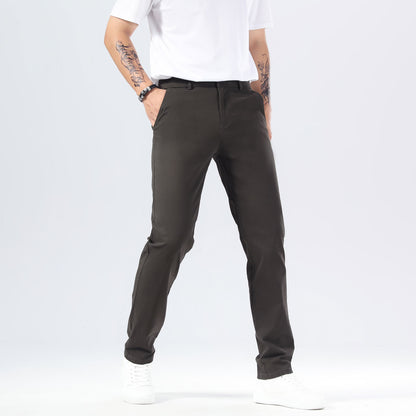 Plaid&Plain Charcoal Men’s Slim - Fit Chinos| Men’s Tapered Chino Pants