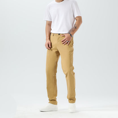 Plaid&Plain Khaki Men’s Slim Fit Chinos| Men’s Tapered Chino Pants