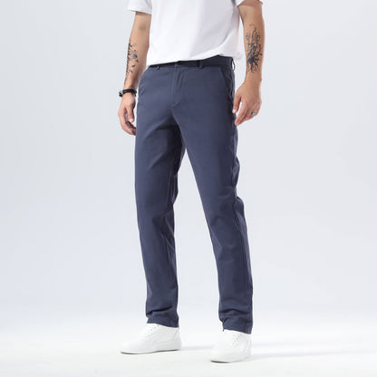 Plaid&Plain Pacific Blue Men’s Slim Fit Chinos | Men’s Tapered Chino Pants