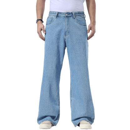 Plaid&Plain Men's Antique Baggy Jeans | Wide Leg Denim Pants for Hip Hop & Skateboarding - Plaid&Plain-B01-Antique-28X28