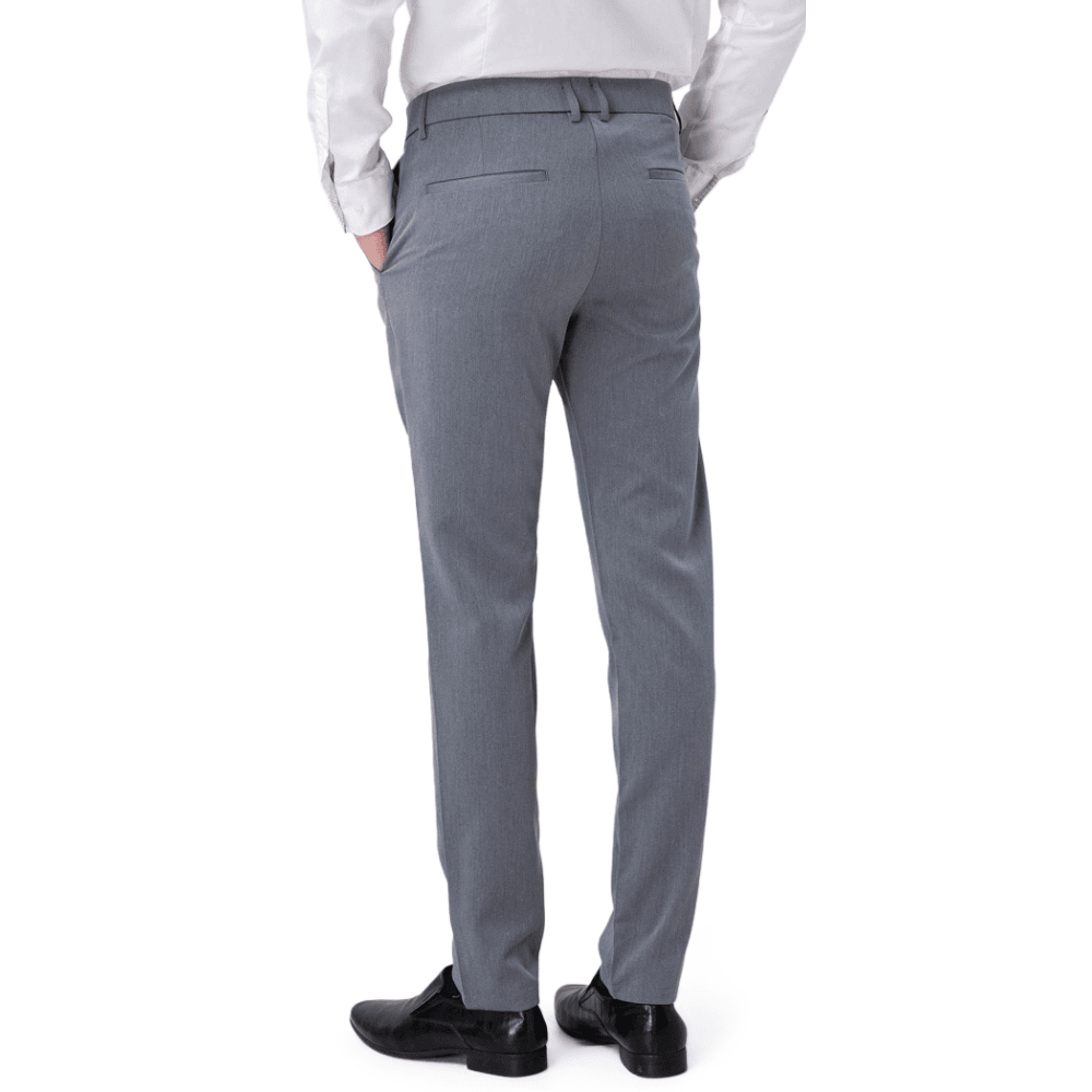 Plaid&Plain Heather Grey Men’s Slim - Fit Dress Pants | Stretch Dress Pants - Plaid&Plain-8101-Heather Grey-27X28