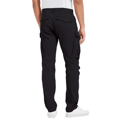 Plaid&Plain Men's Black Slim Fit Cargo Pants | Tactical Utility with Articulated Knees | Outdoor Hiking & Workwear - Plaid&Plain-C804-Black-28X28