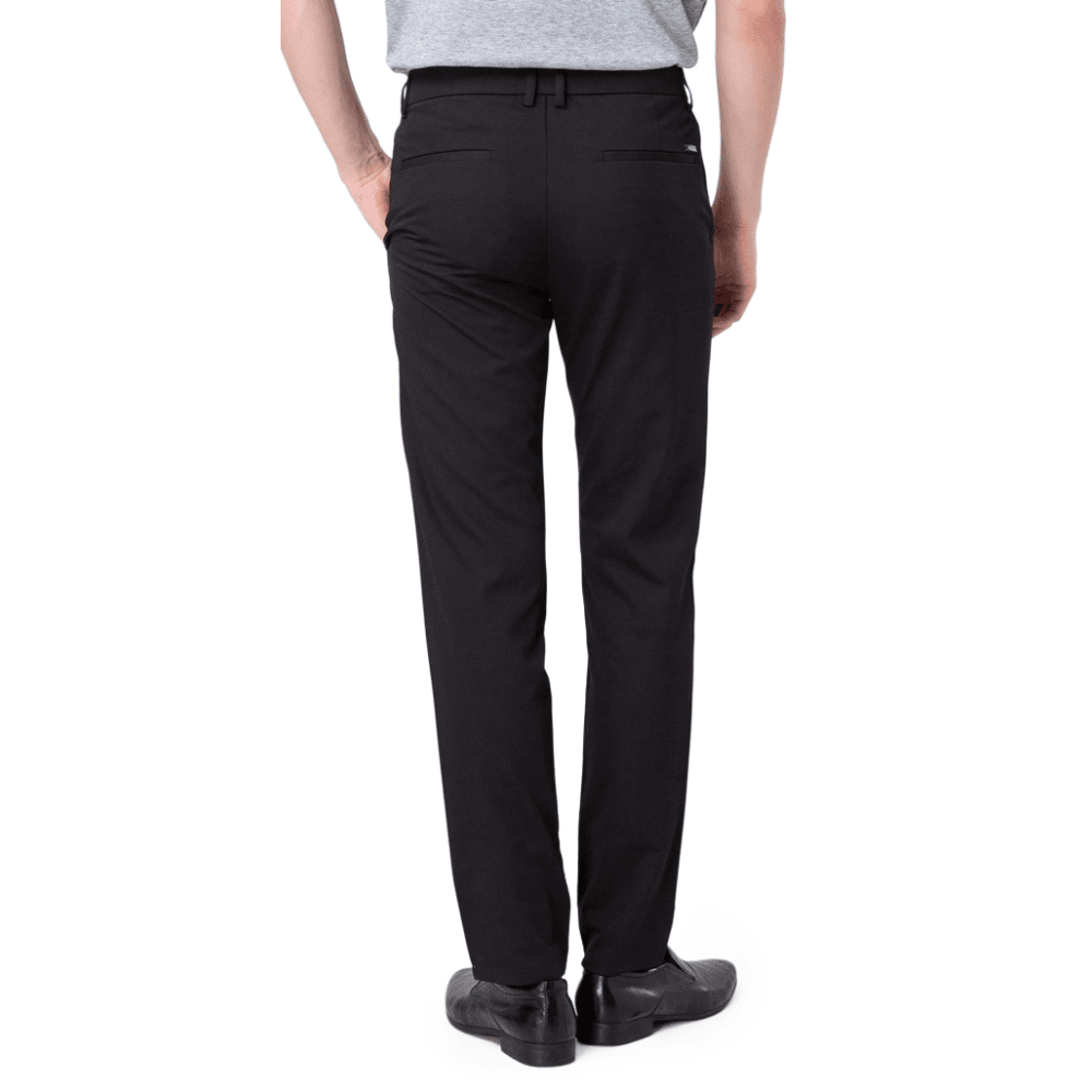Plaid&Plain Black Men’s Slim - Fit Dress Pants | Stretch Dress Pants - Plaid&Plain-8101-Black-27X28
